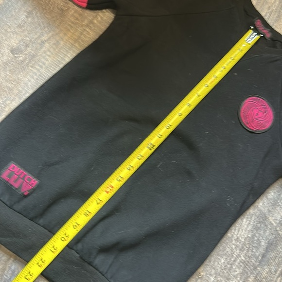 ✌️Dutch Bros Black Dutch LUV Crewneck Sweatshirt XSmall Stripes Patch ‘92 - Picture 6 of 7